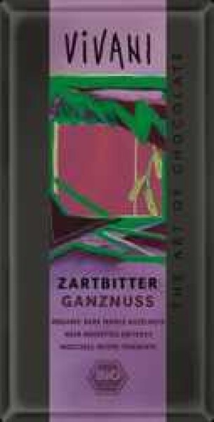 Vivani hořká čokoláda s oříšky Bio 100 g