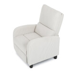 TV a relaxační křeslo, manuální polohování push back, potah manšestrová béžová látka