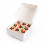 Cake star dortová krabice JOY bílá nepromastitelná 22x22x9cm