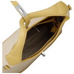 Trendy dámská koženková kabelka do ruky Lussy, žlutá