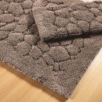 DumDekorace Sada 2 bavlněných koupelnových předložek BOSTON 10 - hnědá Šířka: 60 cm | Délka: 100 cm