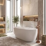 REA - Volně stojící baterie Logan Brush Copper REA-B2220