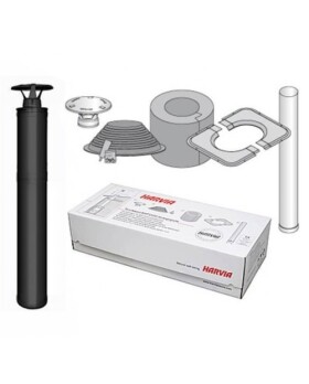 Komínový set HARVIA 1500 mm, steel - lakovaná ocel, black CWHP1500ML