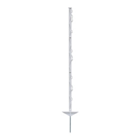 Sloupek plastový pro elektrický ohradník, délka 105 cm, 8 oček, bílý