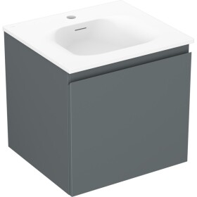 MEXEN/S - Orio koupelnová skříňka 50 cm s umyvadlem Vela, 1 šuplík, grafit mat/bílá mat 91A10-05047-1-BF66-W23M01
