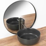 REA - Umyvadlo na desku Brenda 37x37 šedé REA-U1897