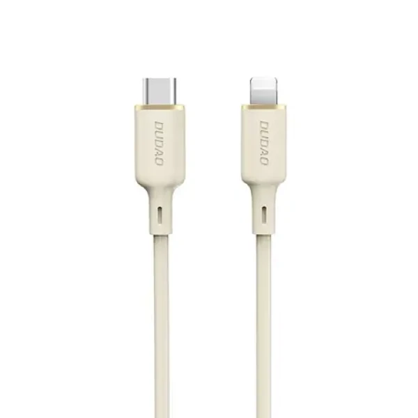 Dudao Datový kabel L7SCL / USB-C / Lightning 30W / 1 m / béžová (156309)