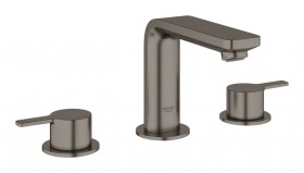 GROHE - Lineare Umyvadlová baterie s výpustí, 3-otvorová instalace, kartáčovaný Hard Graphite 20304AL1