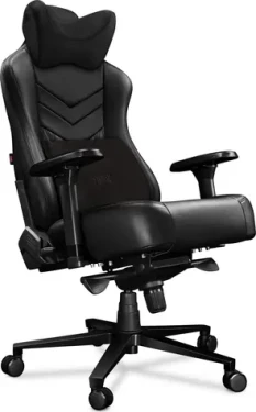Yumisu 2053 Magnetic černá / Herní židle / pravá kůže / nosnost 150 kg (Y-2053-BB-RL)