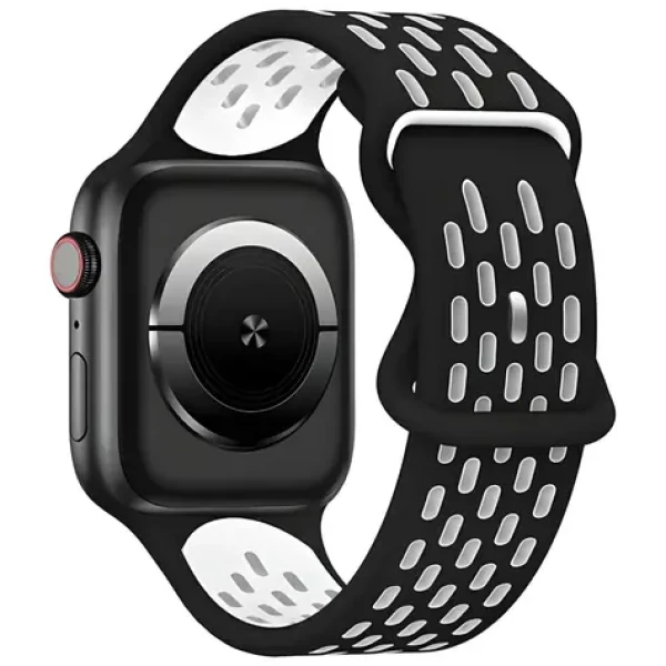 Beline New Sport Silicone černo-bílý / Sportovní pásek pro Apple Watch / 42/44/45/49 mm