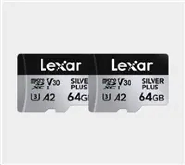Lexar Professional SILVER PLUS microSDXC 64GB 2 ks / čtení: 205MBps / zápis: 100MBps / UHS-I / V30 (LMSSIPL064G-B2ANG)