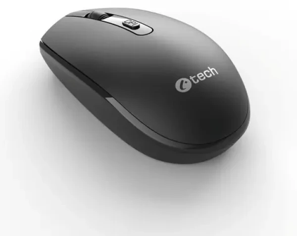C-TECH WLM-15 / Bezdrátová optická myš / 1600 DPI / 4 tlačítka / BT5.0+2,4 GHz / 2×AAA (WLM-15BK)