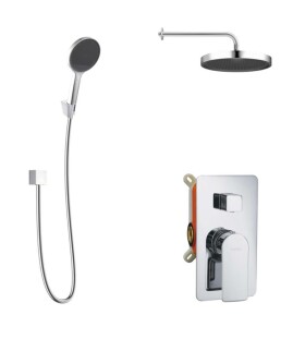 Kielle - Vega Sprchový set s baterií pod omítku, pro 2 spotřebiče, s příslušenstvím EcoSpare a tělesem, chrom 20618SP110