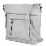 Trendy dámská koženková crossbody kabelka Zeta, šedá new