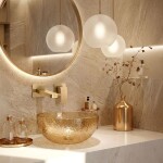 REA - Podomítková vanová baterie Arlo Brush Gold REA-B5611