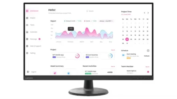 31.5" Lenovo D32-40 / VA / 1920 x 1080 / 16:9 / 4ms / 3000:1 / 250cd-m2 / HDMI 1.4 / DP 1.2 / černá (66FCGAC2EU)