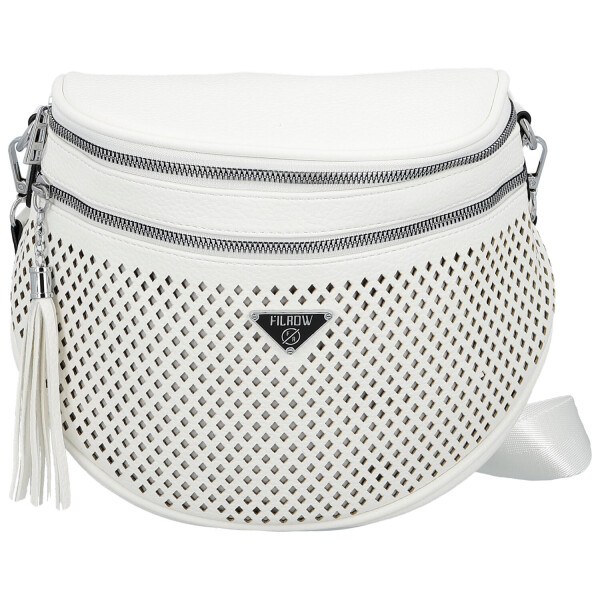 Trendy dámská koženková ledvinka Ida, bílá