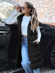 Dámská dlouhá prošívaná vesta černá FashionStreet TY5267 L