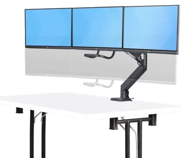 StarTech stolní držák pro 3 monitory černá, stříbrná / Stojan pro tři monitory / do 27" / nosnost 18 kg / VESA (3M1A3SG-MONITOR-ARM)