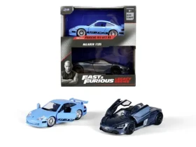 Jada Rychle a zběsile Twin Pack Brianovo Porsche 996 GT3 RS a Shaw´s McLaren