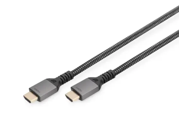 Digitus HDMI 2.1 8K 1 m černá / Kabel / HDMI - HDMI / 48 Gbit/s / 7680x4320 / 120 Hz / HDR (DB-330200-010-S)