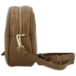 Elegantní dámská kožená crossbody kabelka Liane, khaki