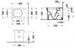 DURAVIT - White Tulip Stojící WC, zadní odpad, Rimless, HygieneGlaze, bílá 2001092000