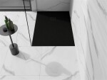 MEXEN/S - Stone+ obdélníková sprchová vanička 130 x 80, černá, mřížka černá 44708013-B