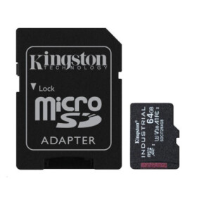 Kingston MicroSDXC karta 64GB microSDXC Industrial C10 A1 pSLC Card + SD Adapter EDF_443636