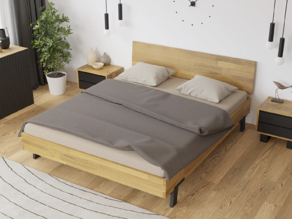 Massivo.cz Postel Mona Classic 140x200 cm, dub, masiv