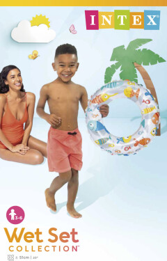 Kruh nafukovací prům. 51cm 3 druhy od 3-6 let v sáčku - Alltoys Intex