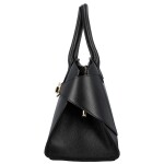 Módní dámská kožená kabelka do ruky Arietta, černá