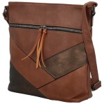 Trendy dámská koženková crossbody kabelka Nicoll, hnědá