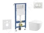 Geberit Set předstěnové instalace, kompaktního klozetu Gaia a sedátka softclose, tlačítko Delta, bílá SANI11CA3150B