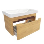 Koupelnová skříňka s umyvadlem SAT Fusion 77,5x43x45 cm dub medový mat SATFUSION80DMU SATFUSION80DMU