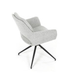 Židle jídelní, krémová látka, noha černý kov, otočný mechanismus 360°