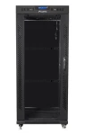 Rozvaděč RACK 22U 800x800 mm černá / Stojanový rozvaděč / 19" / Flat pack / Skleněné dveře / LCD (FF01-8822-12BL)