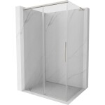 MEXEN/S - Rox L sprchový kout posuvný 100 x 85, transparent, nikl kartáčovaný 8C2L-100-085-97-00