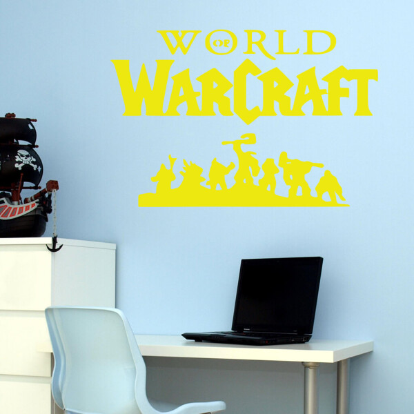 Samolepka World of Warcraft Barva: žlutá, Velikost: 40 x 26 cm