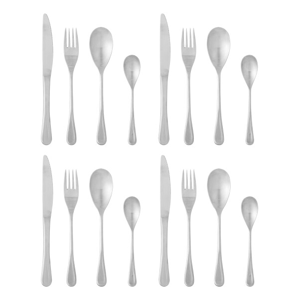 Bloomingville Sada příborů Elvera Silver – set 16 ks, stříbrná barva, kov