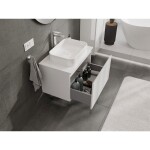 MEXEN/S - Orio koupelnová skříňka pod umyvadlo 70 cm s deskou, 1 šuplík, bílá lesk 91A10-07047-1-BFC00
