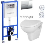 LAUFEN Rámový podomítkový modul CW1 SET chromovým tlačítkem WC CERSANIT CLEANON PARVA SEDÁTKO H8946600000001CR PA1