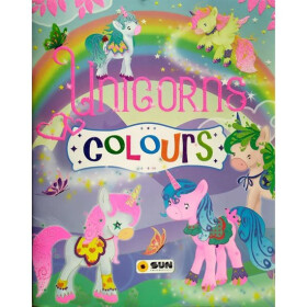 Třpytivé omalovánky: Unicorns colours lila