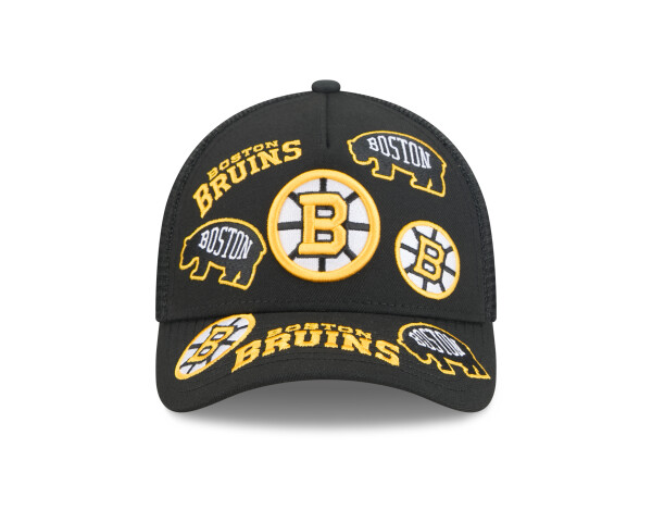 New Era Pánská kšiltovka Boston Bruins NHL 9FORTY M-Crown A-Frame Trucker All Over černá