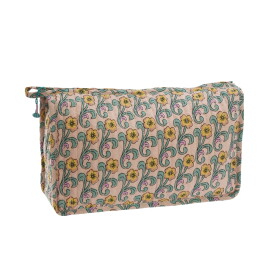 MADAM STOLTZ Prošívaná kosmetická taška Yellow Flowers, multi barva, textil