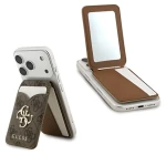 Guess PU 4G Mirror MagSafe hnědá / Peněženka se stojánkem / Slot na kartu / MagSafe (57983129041)