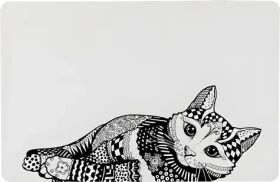 Trixie Podložka pod misky Zentangle 44x28 cm / Podložka pod misky / guma / protiskluzová (VAT008630)