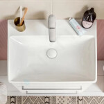 VILLEROY & BOCH - Avento Umyvadlo nábytkové 650x470 mm, s přepadem, otvor pro baterii, CeramicPlus, Stone White 415865RW