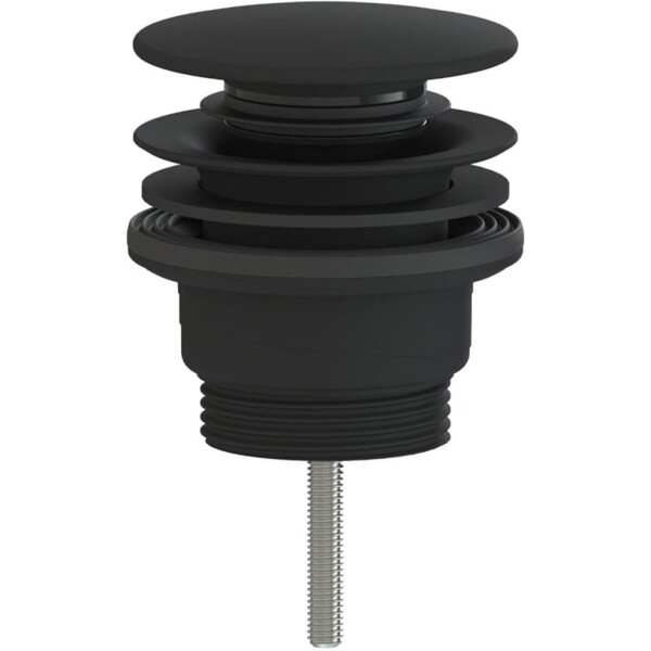CERANO Umyvadlová výpusť - 5/4“ click-clack - univerzální - plast - černá matná