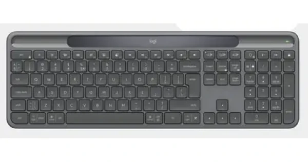 Logitech Signature Slim Solar K980 černá / Klávesnice / Bezdrátová / 2.4 GHz + Bluetooth / Solární nabíjení / Full-size (920-013773)